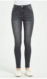 SLIM-FIT GREY SMALL ELASTIC FEET DENIM TROUSERS