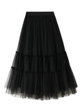 PENGDONG SPLICED TULLE SKIRT