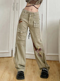 EMBROIDERED STRAIGHT POCKET JEANS