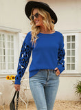 LEOPARD PRINT LONG SLEEVE PULLOVER SWEATER