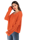 LONG SLEEVE SOLID COLOR SWEATER GIRL