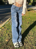 RETRO WAIST STRAIGHT CASUAL JEANS