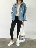 COAT DENIM JACKET WOMEN WINTER DENIM JACKET