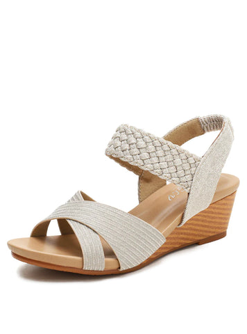 WOVEN WEDGES SUMMER ROMAN SANDALS