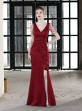 LONG SLING BANQUET SLIM FISHTAIL DRESS