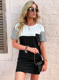 SHORT-SLEEVED STRIPES T-SHIRT DRESS