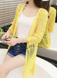 Women Thin Knit Cardigan Sweater Female Jacket