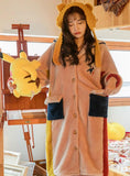 WOMEN'S PAJAMAS THICK CORAL FLEECE ROBE LONG