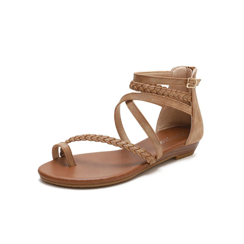 OPEN TOE WEDGE SANDALS