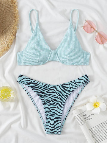 SEXY TRIANGLE PRINTING BIKINI