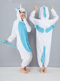 BLUE  UNICORN COSTUME WINTER WARM SLEEPWEAR