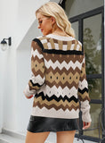 RETRO ROUND NECK RHOMBIC SWEATER