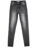 SLIM-FIT GREY SMALL ELASTIC FEET DENIM TROUSERS