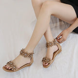 BOHEMIAN WEDGE FLOWER SANDALS