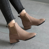 WOMEN HEEL SUEDE CASUAL MARTIN BOOTS