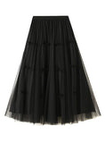 DOUBLE-FACED BOW GAUZE SKIRT