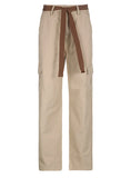 RETRO KHAKI SLIM STRAIGHT PANTS