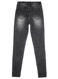 SLIM-FIT GREY SMALL ELASTIC FEET DENIM TROUSERS