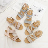 SOFT-SOLED BOHEMIAN PLATFORM WEDGE SANDALS