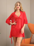 YARN SEXY SLING NIGHTDRESS THREE-PIECE SUIT