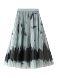 ABSTRACT OIL PAINTING GAUZE FEMALE SKIRT