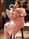 PINK THREE-LAYER COTTON WOOL PADDED WARM COTTON JACKET CORAL FLEECE