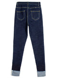 WOMEN SLIM STRETCH HEMMED JEANS