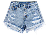 WOMEN'S LOOSE ROUGH SELVEDGE SHORTS