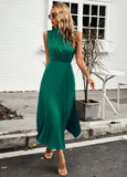 SUMMER SLEEVELESS SOLID COLOR DRESS