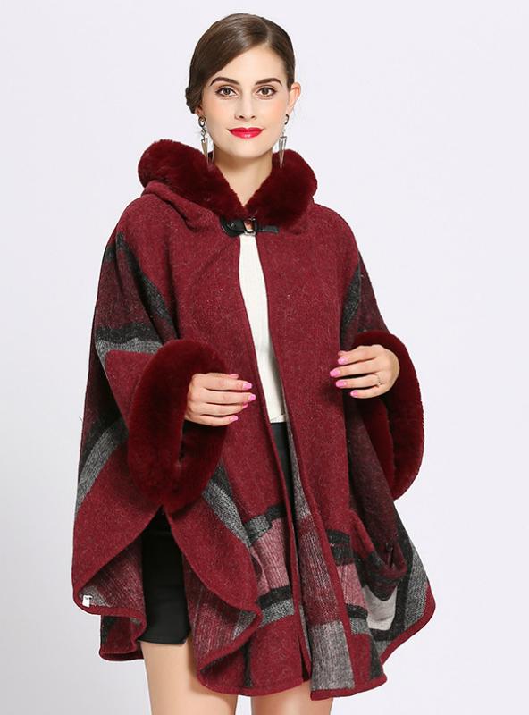 LOOSE COLLAR POCKET KNITTED CARDIGAN SHAWL CAPE – Ncocon