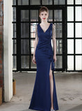 LONG SLING BANQUET SLIM FISHTAIL DRESS