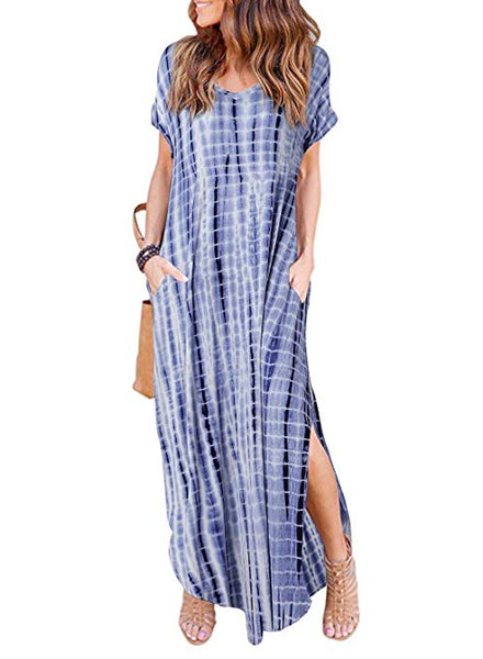 Women's Summer Maxi Dress Casual Loose Pockets Long Dress – Ncocon