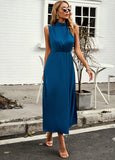 SUMMER SLEEVELESS SOLID COLOR DRESS