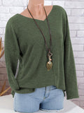 Popular Pure Color V-neck Tops