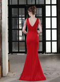 LONG SLING BANQUET SLIM FISHTAIL DRESS