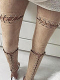 Fashion Bandage Elastic Pants Bottoms