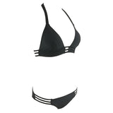 Plunge Padded String Bikini Set