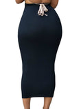 Pencil Skirt Black High waist Skirts 