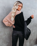 autumn and winter bat sleeve new color matching round collar sweater pullover women's sweater