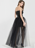 Women Black Tulle Tutu Skirt Over Skirt