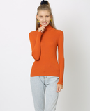 Solid color bottoming shirt autumn new sweater turtleneck plus size sweater