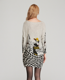 new sweater loose slim plus size cartoon print pullover sweater