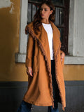 Vintage Bandage Tasseled Urban Split-joint Overcoat