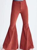 Pretty Color Bell-bottom Pants